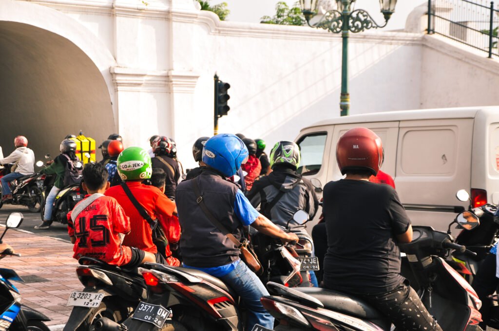 Scooter, yogyakarta, java, indonésie, backpacking