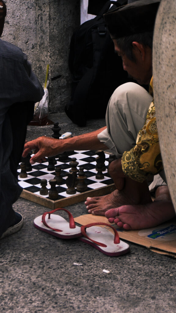 Echecs, yogyakarta, java, indonésie, backpacking